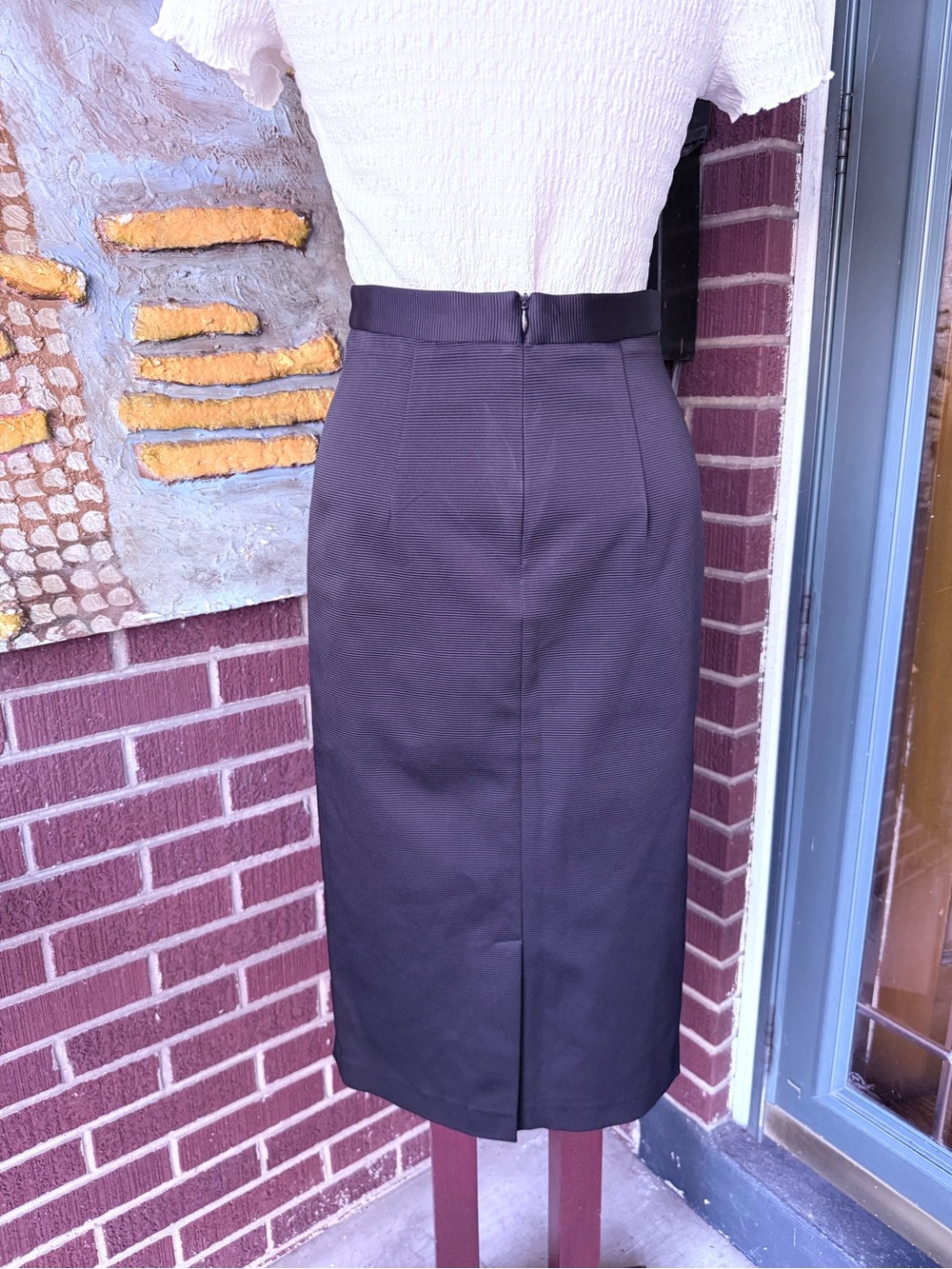 Shoshanna Black Midi Pencil Skirt — Classic High-Waist Silhouette